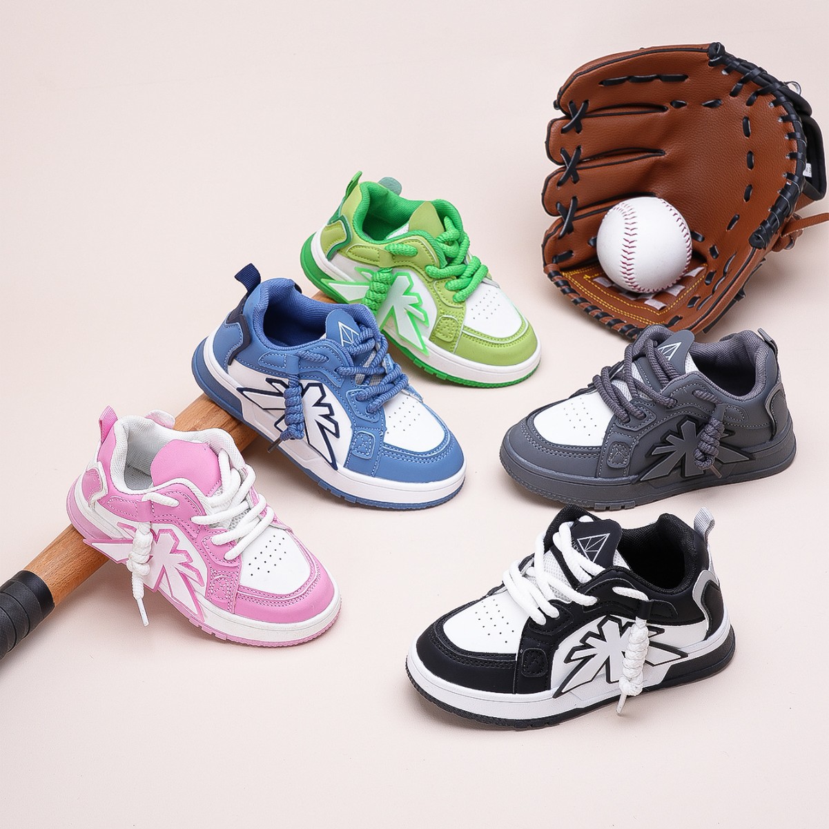 Children's Sneakers Korean Style Girls and Boys White Shoes 2025 Spring & Fall New Student Versatile Soft-Soled Casual Shoes Wholesale