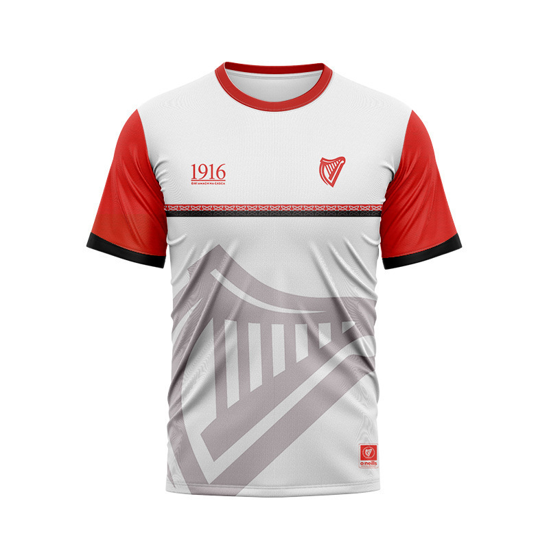 Cross-border Foreign Trade GAA New 1916 Jersey Commemorative Plate Olive Ball Suit Short-sleeved T-shirt Men's European and American Sweatshirt