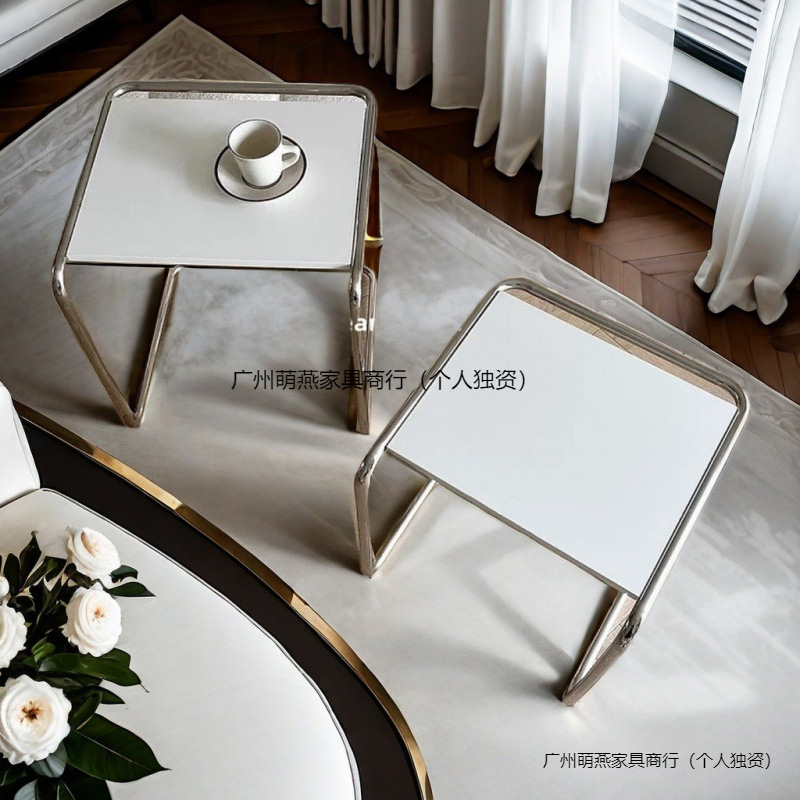 Medieval Style Simple Coffee Table Korean Style Coffee Modern Sofa Storage Rack Bedroom Side Table Light Luxury Style
