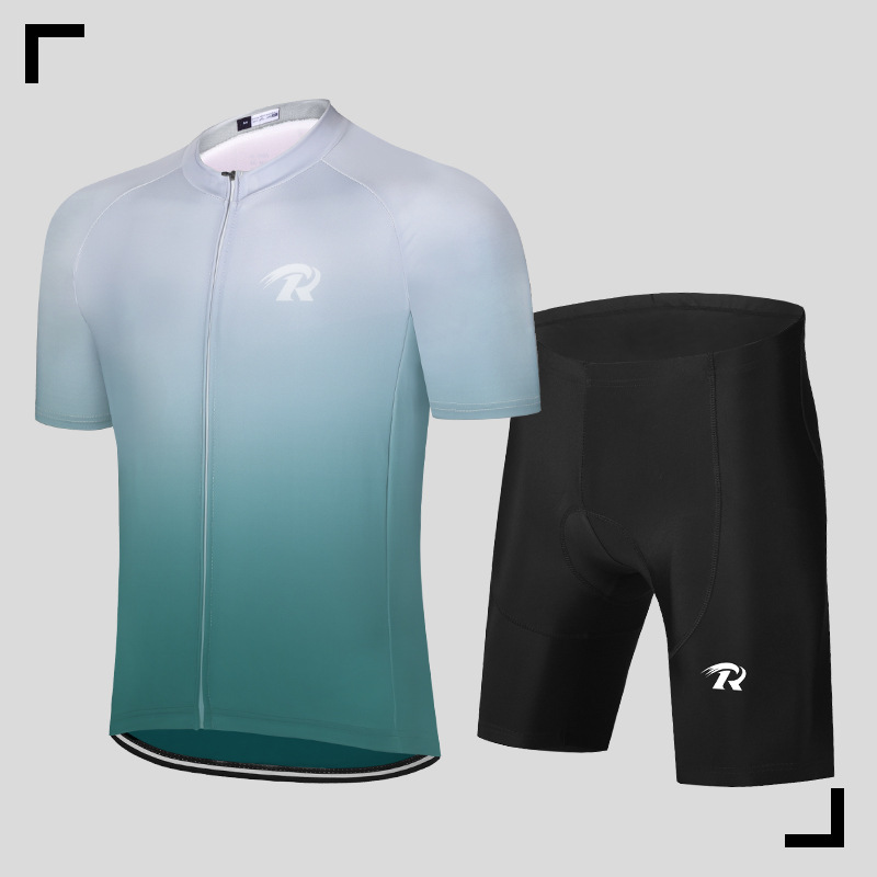 Ropa de bicicleta de mangas cortas para hombres y mujeres, ropa de bicicleta de montaña de verano, cinturón de secado rápido, pantalones de ciclismo de amortiguación, chaqueta superior