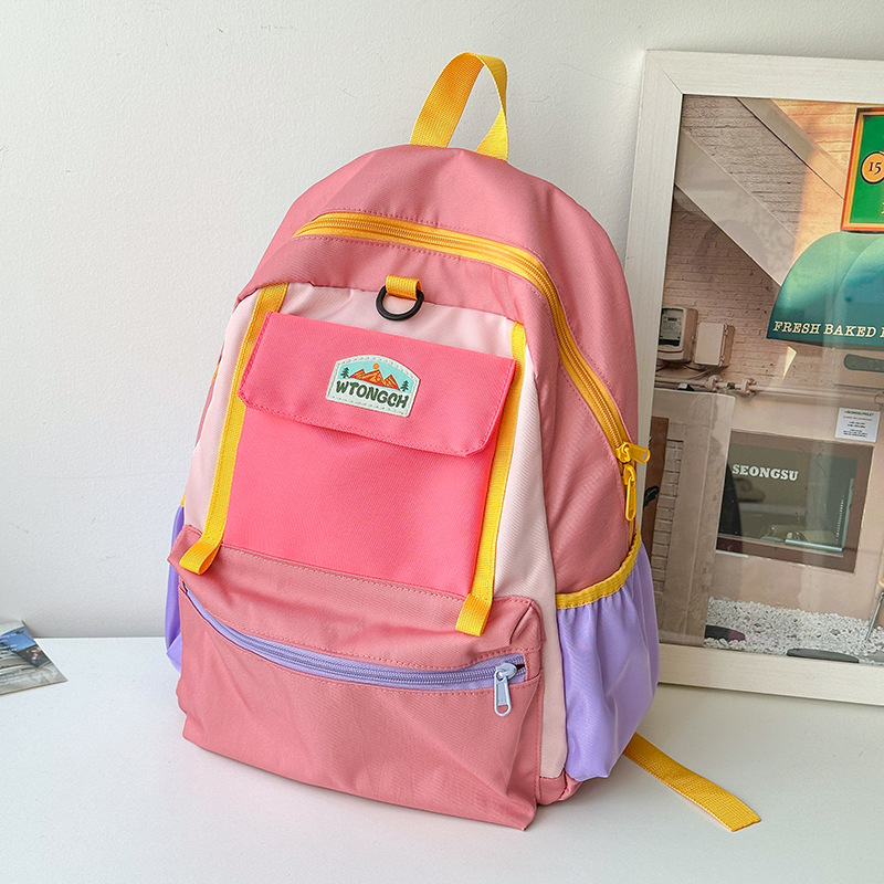 Jardín de infantes bolsas escolares de moda de gran capacidad mochila para niños y niñas mochilas de dopamina colorida para niños