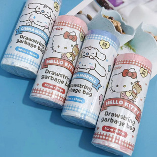 Printed Garbage Bag Kt Cat and Cinnamon Dog Cartoon Garbage Bag Household Satchel Garbage Bag Plastic Bag Cleaning