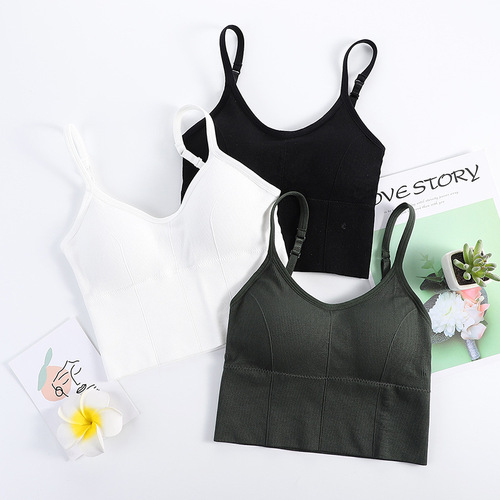 Kaka's same beautiful back bra U-shaped bottoming wrap chest anti-exposure tube top suspender sports vest bra for women