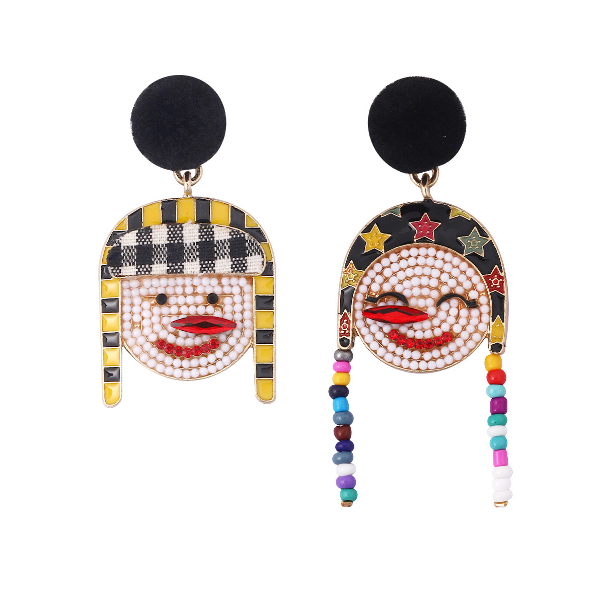 Funny Clown Alloy Enamel Women's Drop Earrings display picture 1