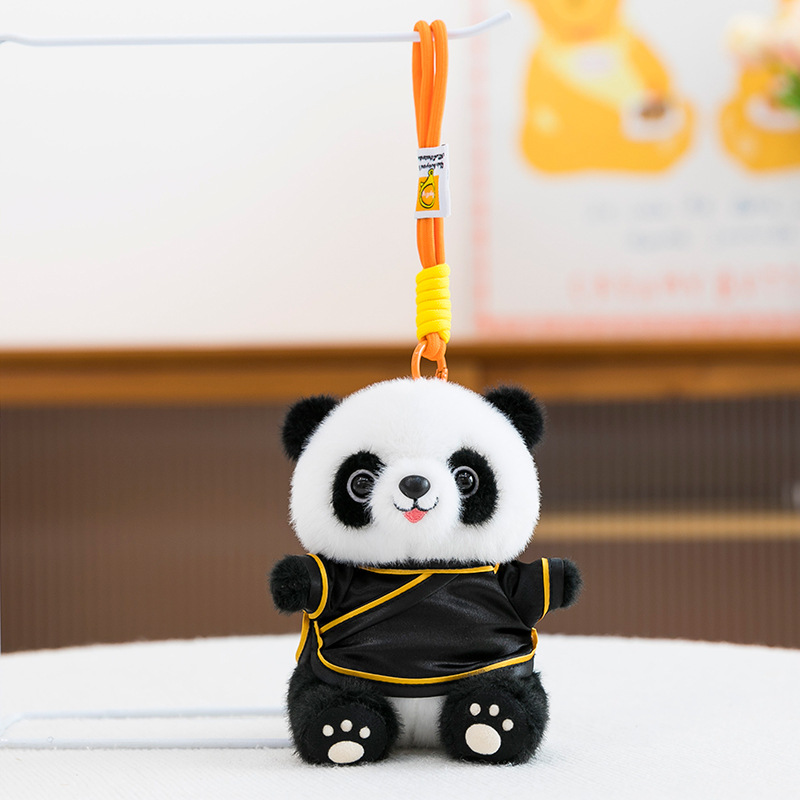 Tesoro nacional panda muñeca colgante Tang traje chino Chengdu panda muñeca regalo de cumpleaños impresa logotipo juguetes de peluche