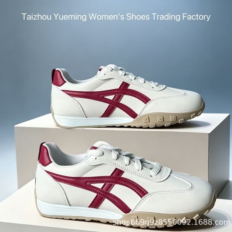 Women's foreign trade German training shoes, soft leather flat-soled Forrest Gump style, lightweight, suitable for commuting, lace-up, casual white sneakers Women's foreign trade German training shoes, soft leather flat-soled Forrest Gump style, lightweight, suitable for commuting, lace-up, casual white sneakers