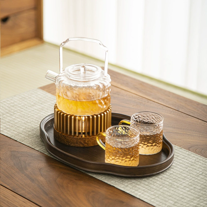 Стеклянный цветочный чайник домашний послеобеденный цветы и растения фруктовый чайный сервиз подсвечник нагревательный теплый кипящий чайная плита Подарочная коробка подарок