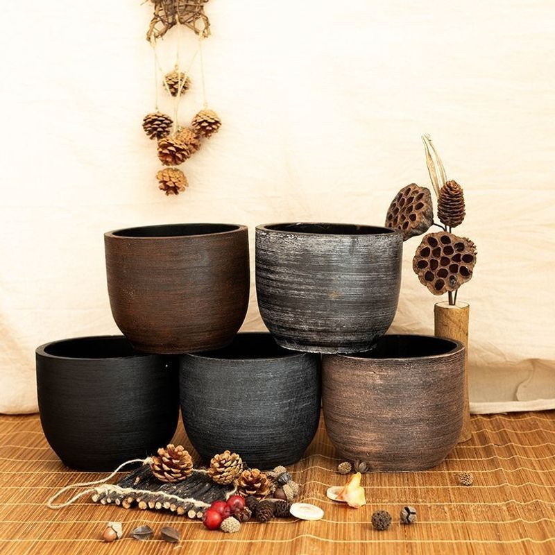 Large-diameter red clay brushed pots, multi-color creative rustic clay pots, large terracotta pots for succulent plants, home balcony use, in stock Large-diameter red clay brushed pots, multi-color creative rustic clay pots, large terracotta pots for succulent plants, home balcony use, in stock
