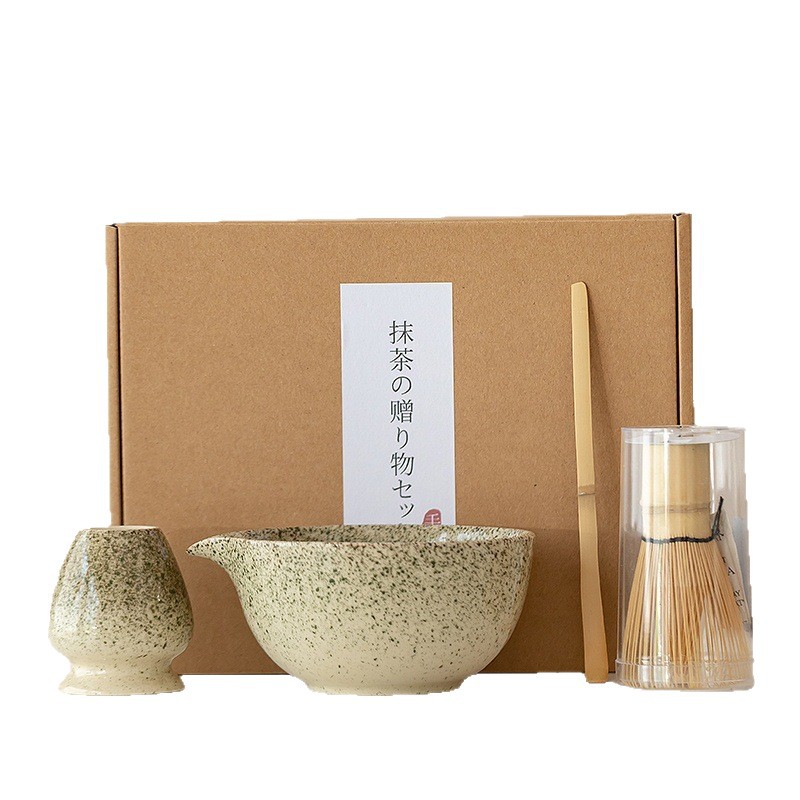 Matcha Tea Set 2 / 4 Piece Set Horno esmalte de soporte caja de regalo para proporcionar certificación europea de alimentos FCM