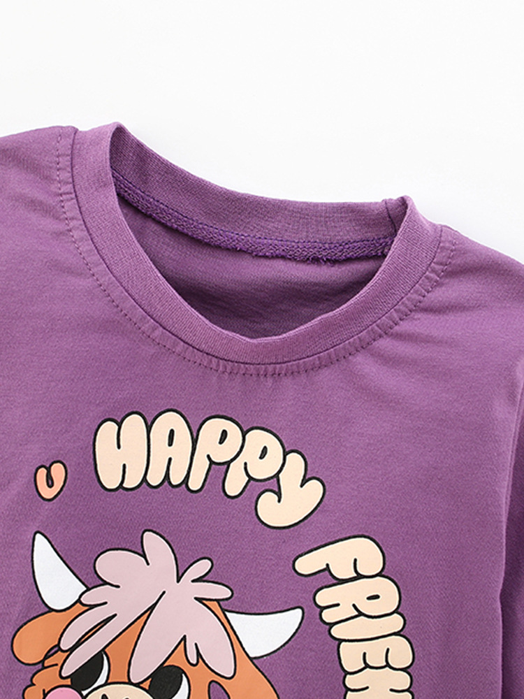 Transfronterizo malwee niño camiseta otoño invierno nuevo estilo europeo y americano niño de cuello redondo camiseta de manga larga impresión de otoño camiseta superior