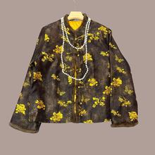 2025冬季款新款文艺复古夹棉外套女宽松休闲盘扣提花棉衣棉服上衣