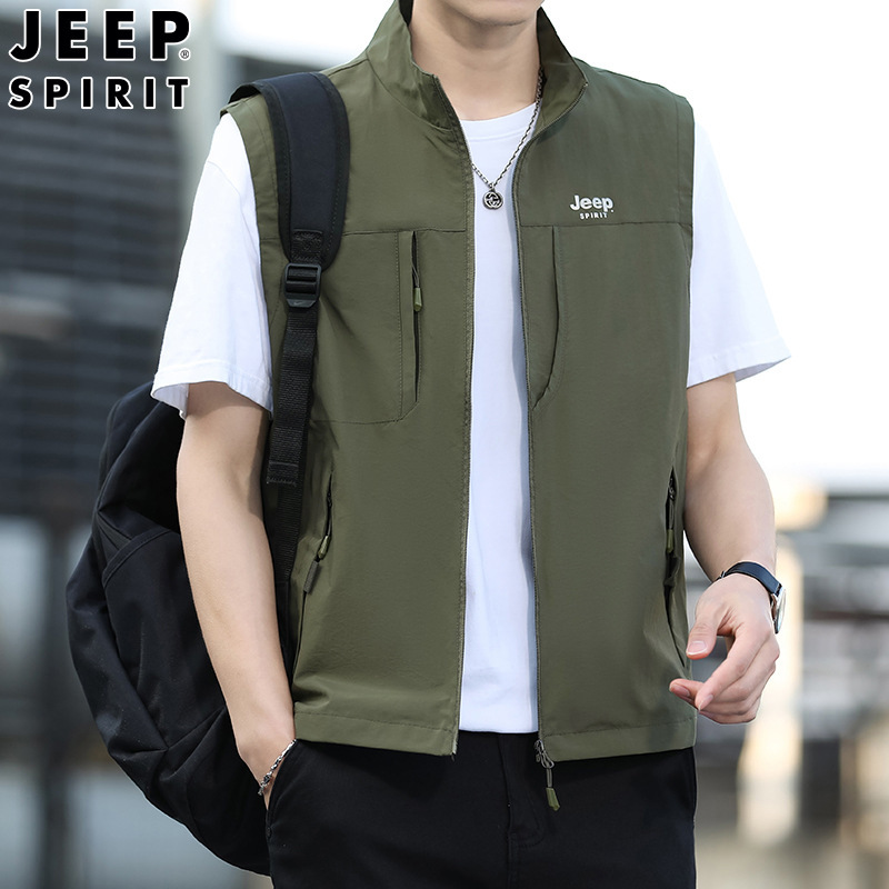 JP SPIRIT Spring Men's Quick-drying Vest Handsome Vest Vest Outer Wear Casual Collar Outdoor Sports JP SPIRIT Spring Men's Quick-drying Vest Handsome Vest Vest Outer Wear Casual Collar Outdoor Sports