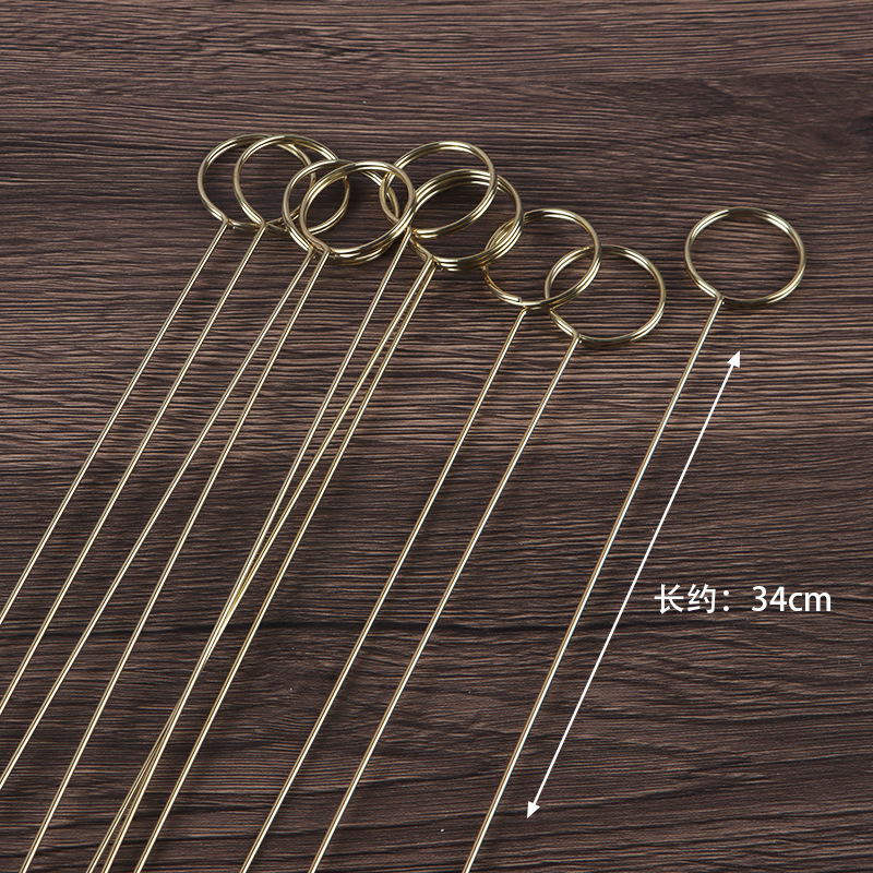 Clip de tarjeta de metal estilo coreano chapado en oro titular de la tarjeta flor material de embalaje ramo titular de la tarjeta