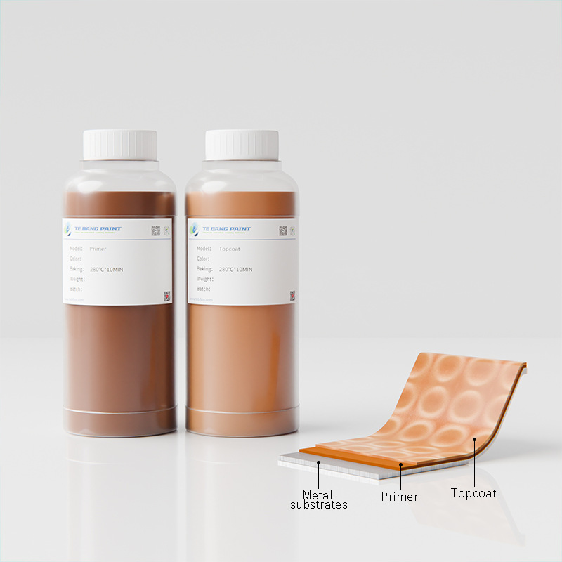 橙色陶瓷不粘涂料高光泽耐高温强耐磨易清洁不含氟食品级3D立体