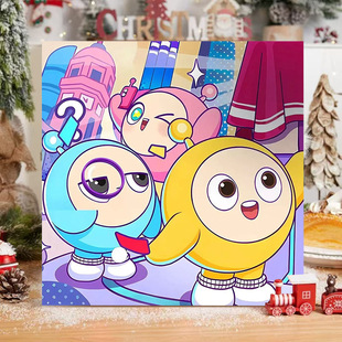 Cartoon Q-Version Egg Party Series DIY Digital Oil Painting Children's Hand-Painted Oil Painting Ornaments Wholesale Decorative Painting