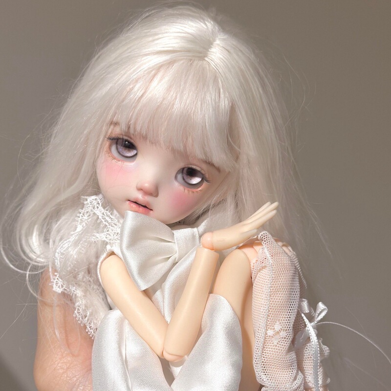 Bjd Doll Wig 1/3 1/4 1/6 Scale with Bangs, Long Straight White Hair, Cosplay, Customizable Bjd Doll Wig 1/3 1/4 1/6 Scale with Bangs, Long Straight White Hair, Cosplay, Customizable