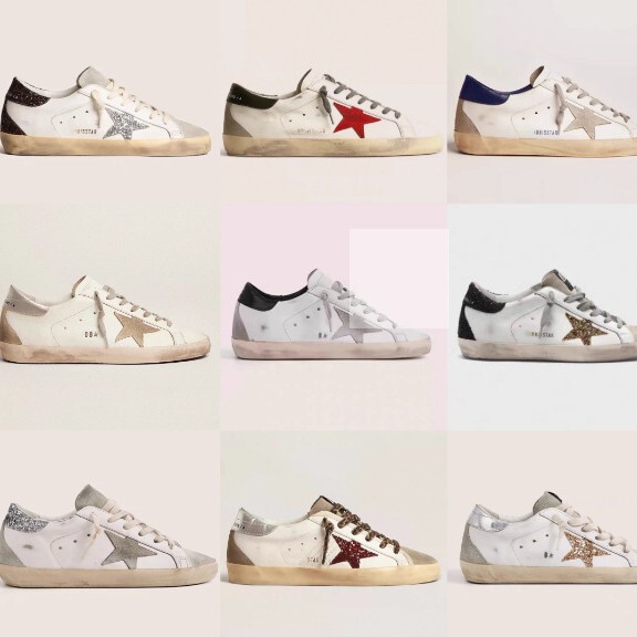26 New Korean Gg Vintage Star Versatile Style Dirty-Look Couple's White Sneakers