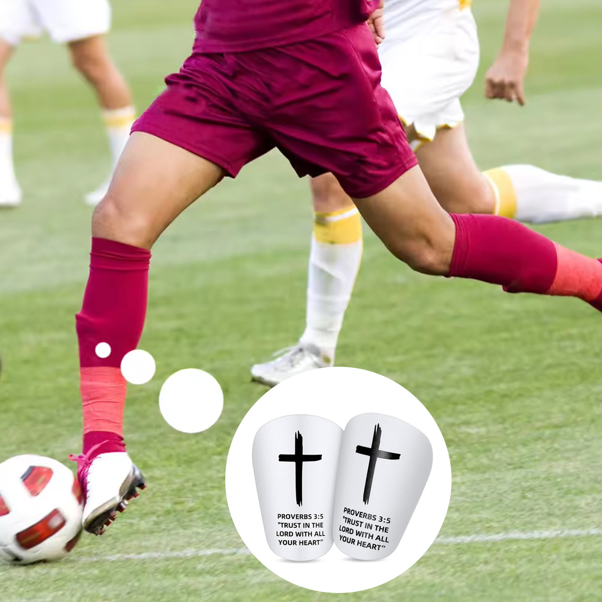 Schienbeinschoner Fußball-Einsatz Dreidimensionaler, kollisionssicherer, verdickter Fußball-Schienbeinschoner Verschleißfester Waden-Knieschoner für Schüler_voghion.com