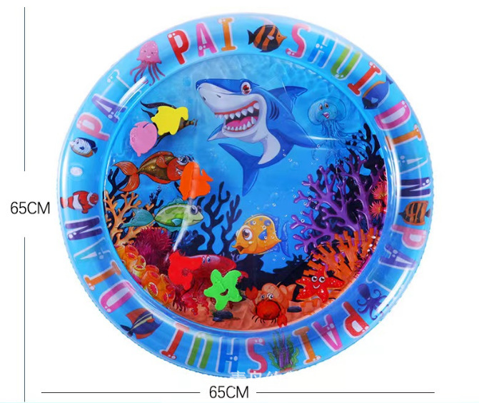 Almohadilla de hielo inflable llena de agua (tiburón) tamaño pequeño de unos 65 cm