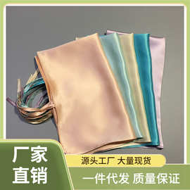 ✅3个批发 宝宝枕巾  纯真丝 单面4根带子绑系 颜色图片正确