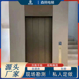 二层复式阁楼液压小型电梯 三四五层曳引式别墅电梯 家用升降电梯