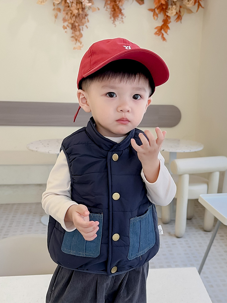 INS estilo coreano hombres y mujeres bebé forrado de lana engrosada ropa recién nacido chaleco infantil moda chaleco abrigo invierno
