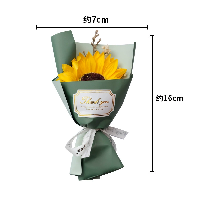 Маленькое мыло в форме цветка с экстрактом подсолнуха, подарочная коробка, креативный подарок