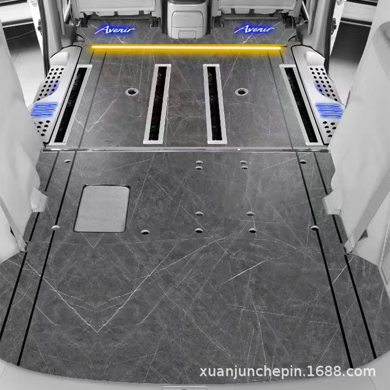 Suitable for Buick GL8 aviation solid aluminum alloy floor mat commercial vehicle gl8 modified marble solid wood floor