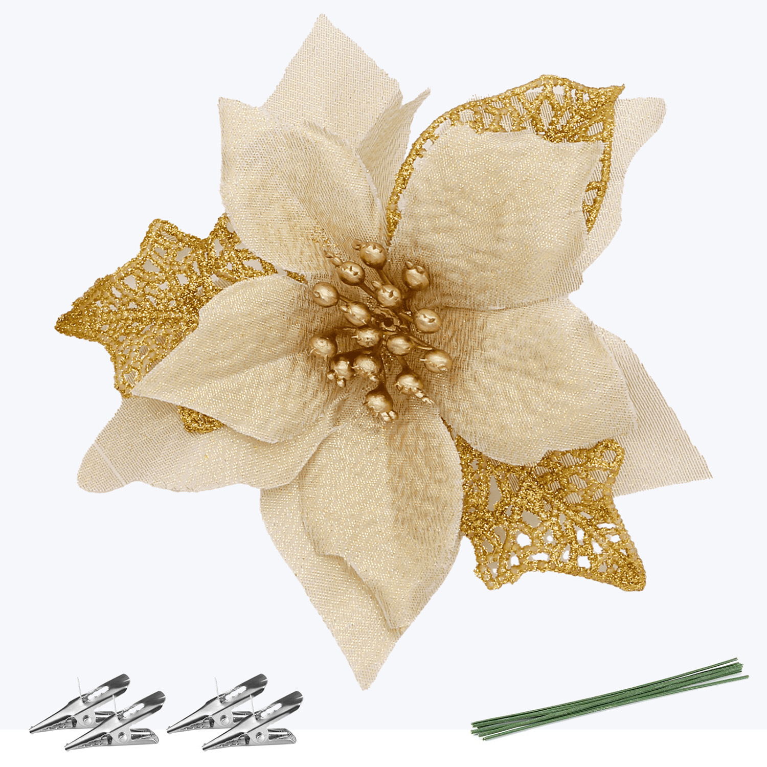 Flor de gran hoja - dorado