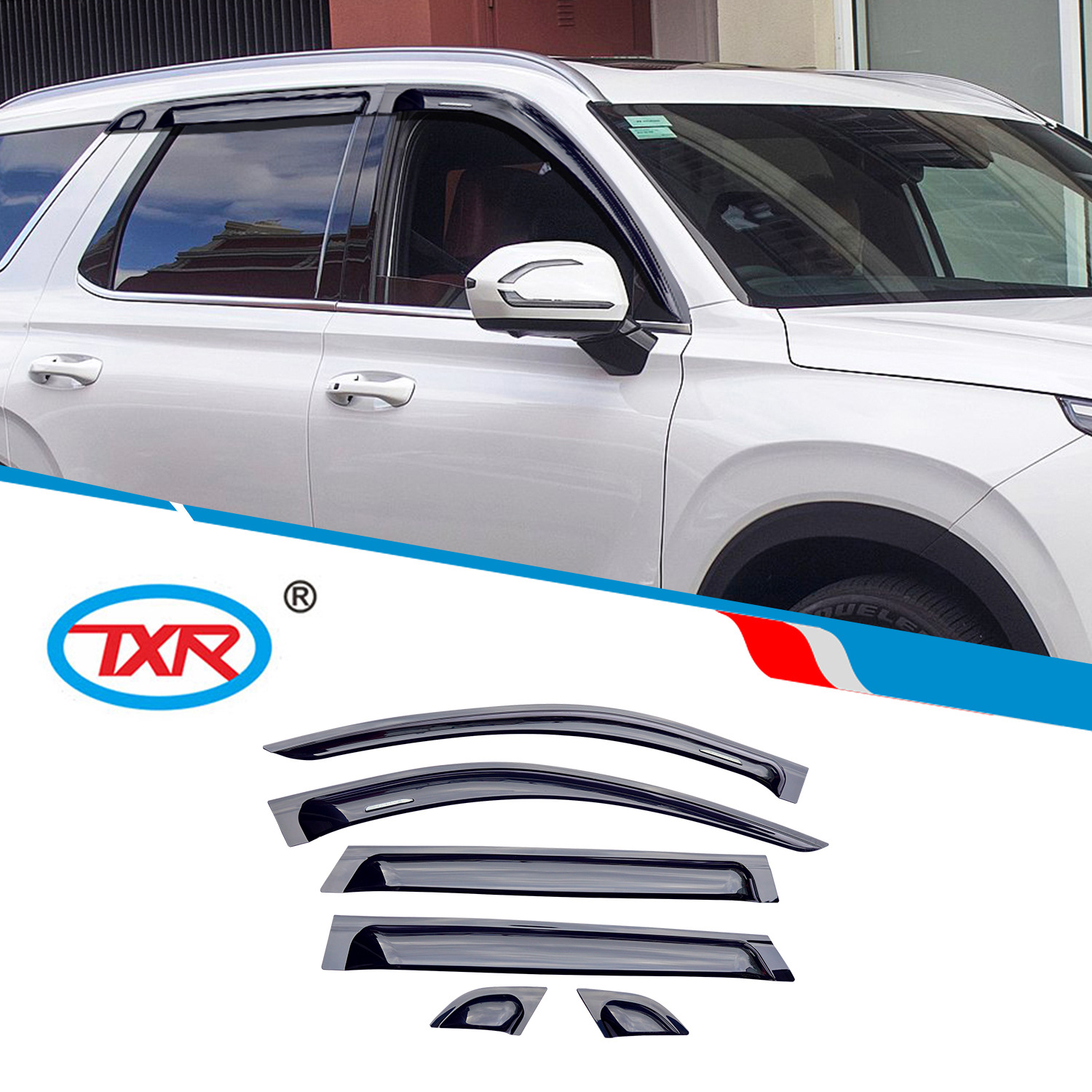 Aplicable Paris Di Sunny Rain Bloqueo Ventana Eyebrow Hyundai Palisade Window Deflectors