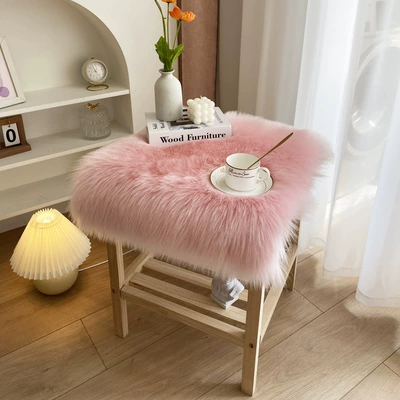 Wool pad — Chair Cushion Desktop Cushion Dressing - 4040cm-square-light-pink