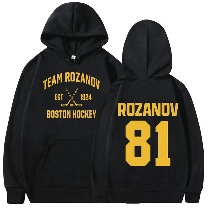 【Cross-Border European Code】Intense Competition Ilya Rozanov 81 Hoodie Boston Hockey Wool 【Cross-Border European Code】Intense Competition Ilya Rozanov 81 Hoodie Boston Hockey Wool