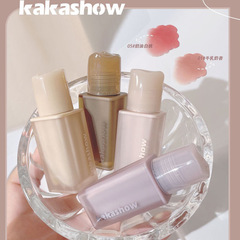 kakashow粉霧裸色唇釉夏日啞光霧面唇泥顯白栗棕色不易掉色平價