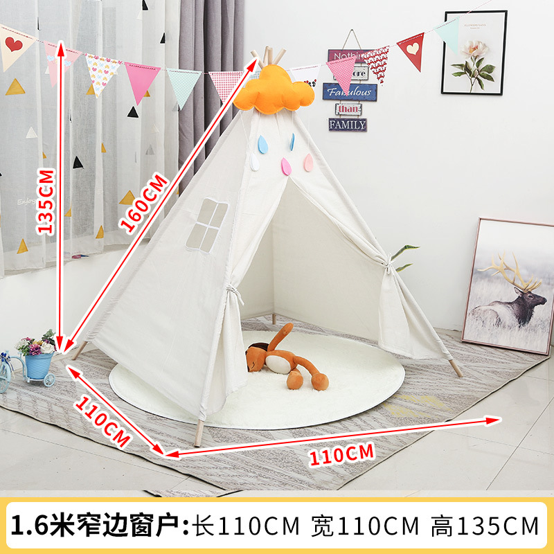 Accesorios de fotografía para niños Indio pequeña tienda de campaña casa de juegos interior Castillo princesa habitación tienda pintada a mano