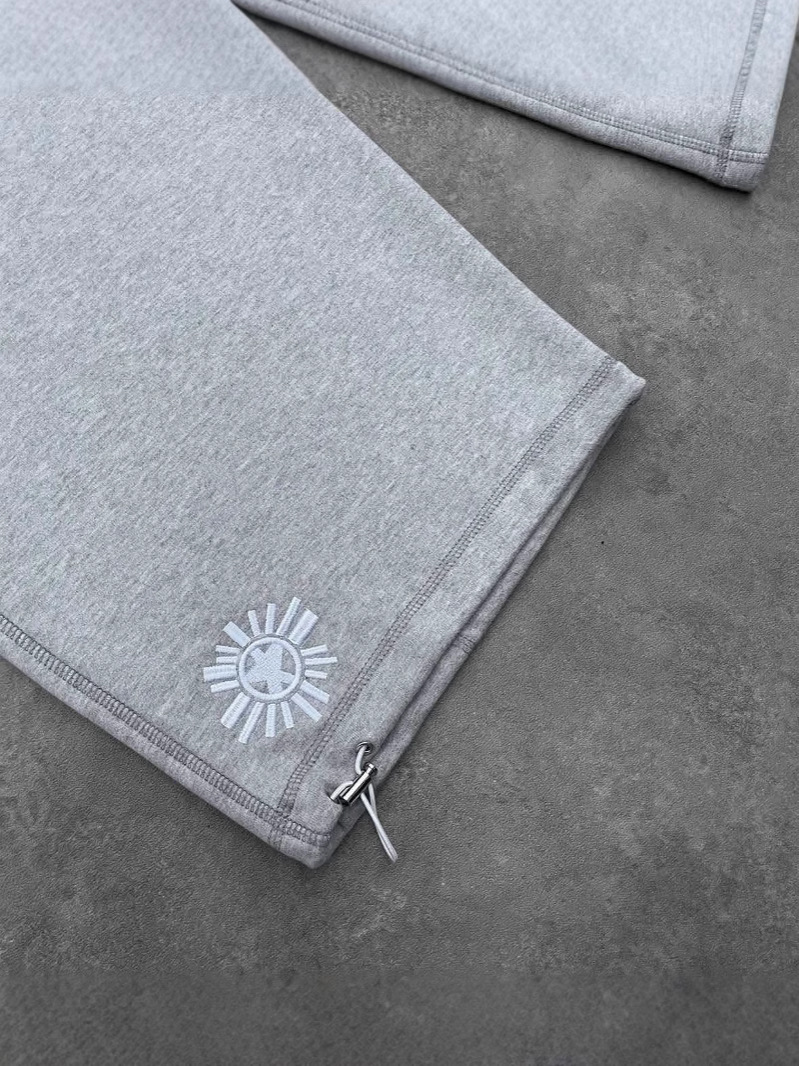 Pantalones deportivos grises holgados con bordado, estilo retro americano, informal y urbano, de la marca de moda transfronteriza de Amazon para hombre.