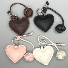 DIY ジュエリーバッグペンダントアクセサリー PU レザー綿充填ボール愛キーホルダーピーチハート型バッグペンダント