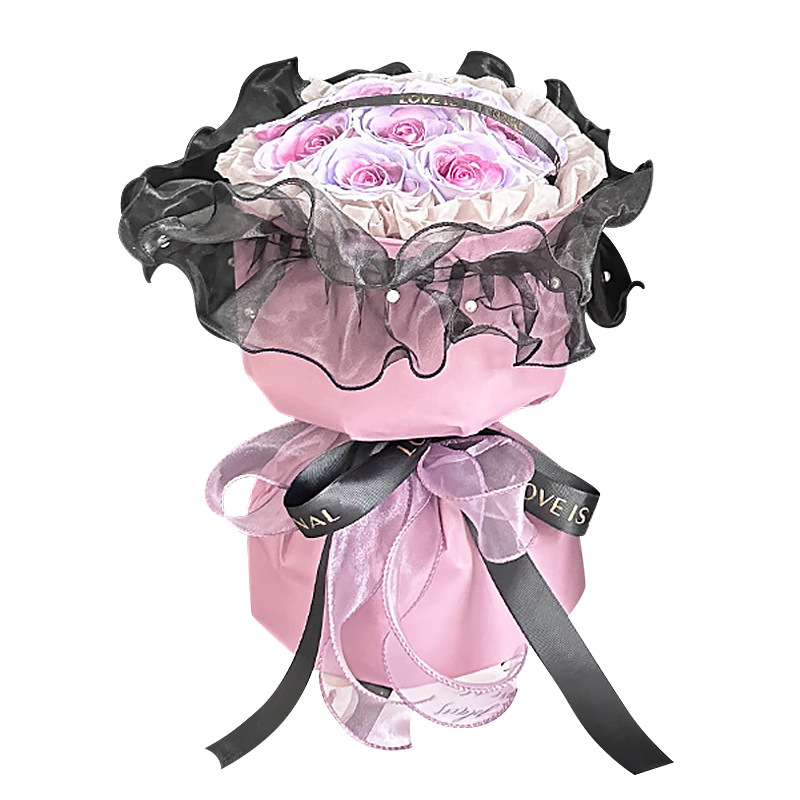 Weihnachtsgeschenke, Seifenblumenstrauß, Geburtstagsgeschenk für Mädchen, Geschenk zum chinesischen Valentinstag, hochwertiger Rosenstrauß mit Pflaumenmarmelade, künstliches Blumengeschenk_voghion.com