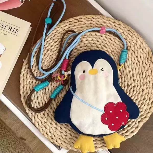 26 new cute phone bags for girls, lightweight nylon Korean-style mini dopamine color-blocking crossbody bag