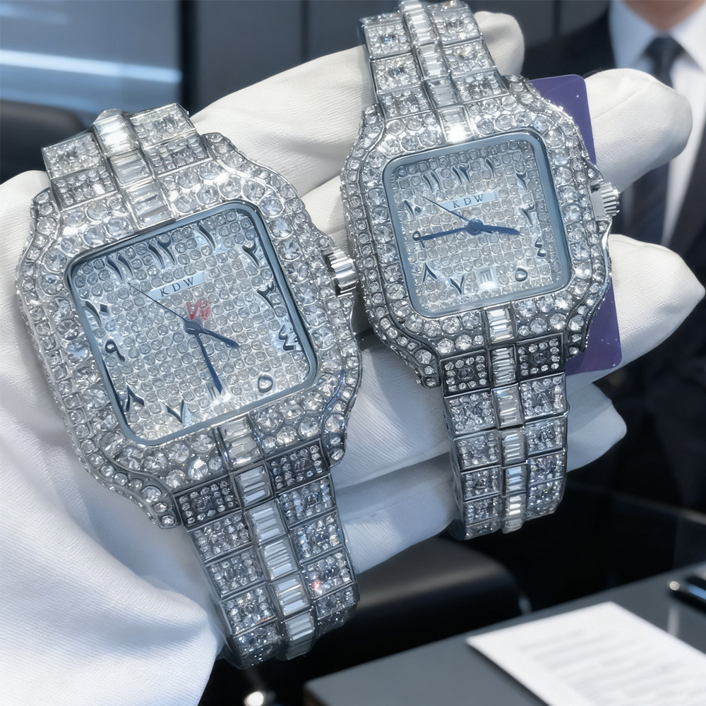 Luxury Couple Watches with Diamonds Hip-Hop Couple Watches Diamond Couple Watches Gifts