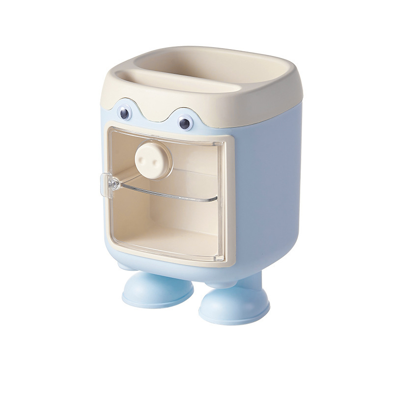 Bolígrafo multifuncional de dibujos animados, bolígrafo de cerdito lindo, bolígrafo de gran capacidad con celosía, caja de almacenamiento de papelería estudiantil encantadora