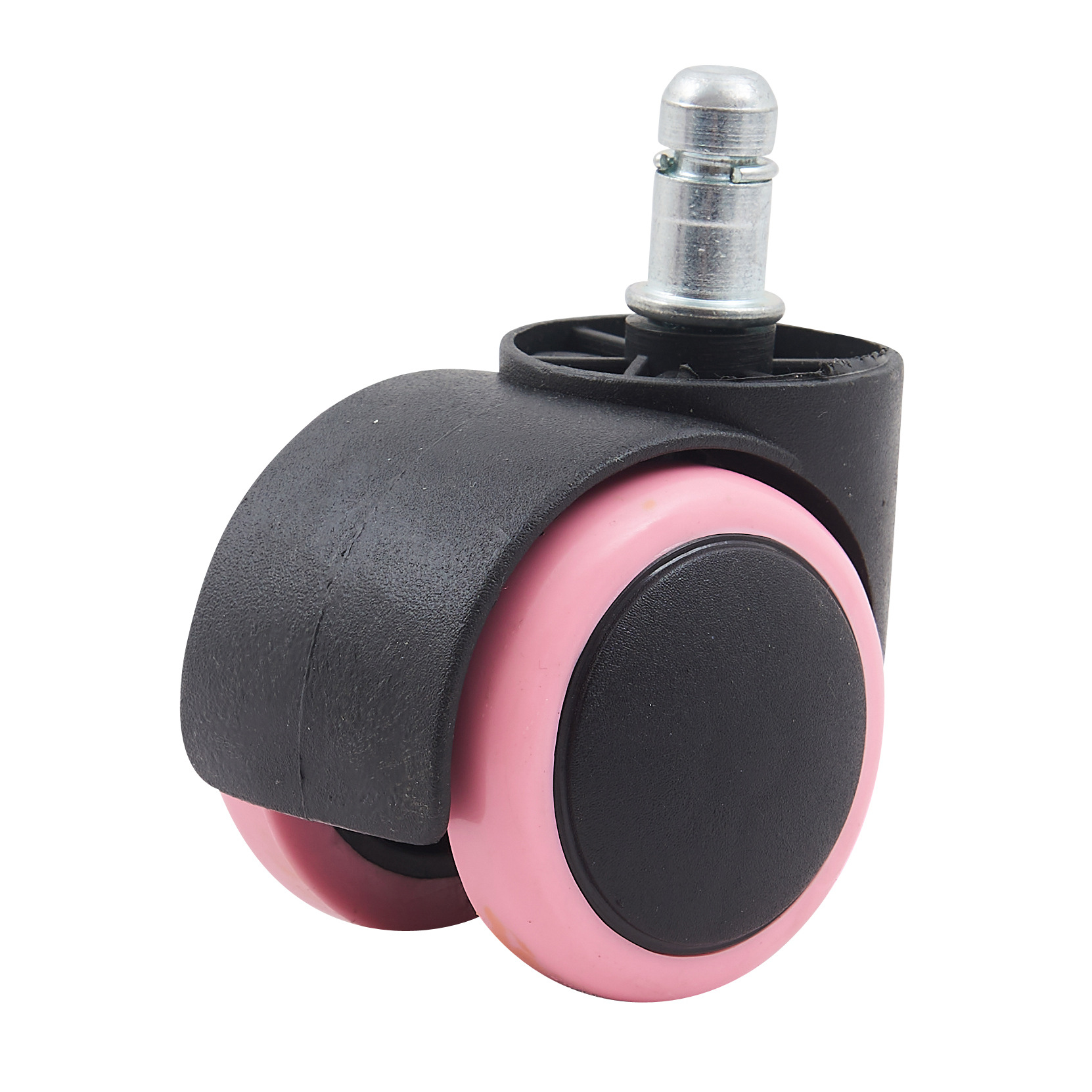 转椅脚轮插式万向轮PU轮子地板轮5只轮彩色椅轮椅盟滚轮