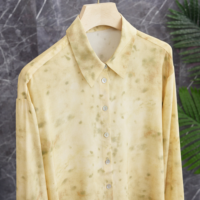 Fresh yellow silk shirt