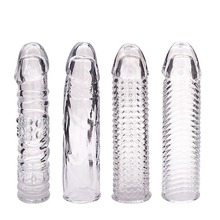 套子透明阳具套阴茎男用加长加粗可穿戴软款情趣成人用品便携式