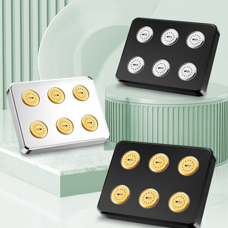 Slim Waist Pressurized Shower Head with Small Top Spray and Large Water Outlet for Bathroom Bathing Pressurized Shower Rain Shower Head