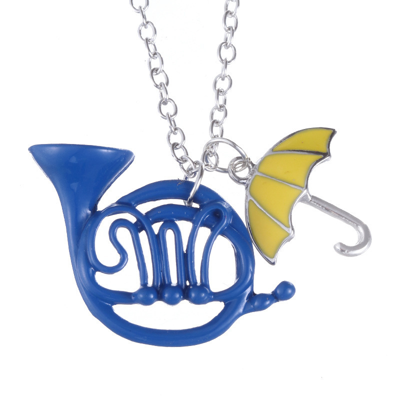 Film and television around Alice in Wonderland horn umbrella shape necklace vintage pendant wholesale
