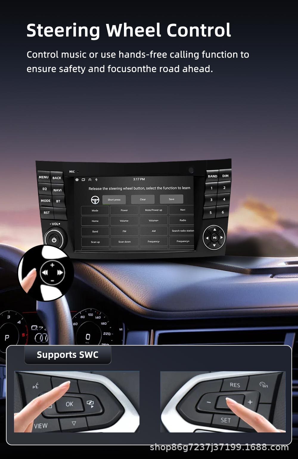 Suitable for Mercedes-Benz W211 7inch Car Multimedia Player Carplay Car Navigation Universal Car Navigation System