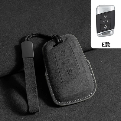 L Sagittarius Lingdu L Magotan – Car key bag - volkswagen-e-type-high-grade-gray-leather-rope