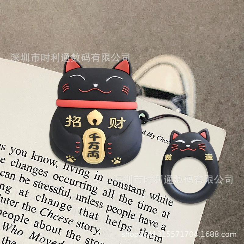 Силиконовый защитный чехол (совместим с Apple AirPods), 3D‑дизайны, с карабином или шнурком, лёгкий