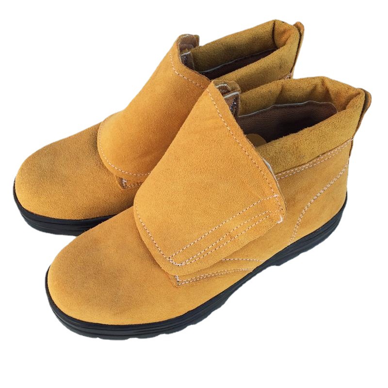 利达劳保鞋牛皮防砸加盖钢包头防烫电焊接翻毛皮防护工作鞋劳保鞋