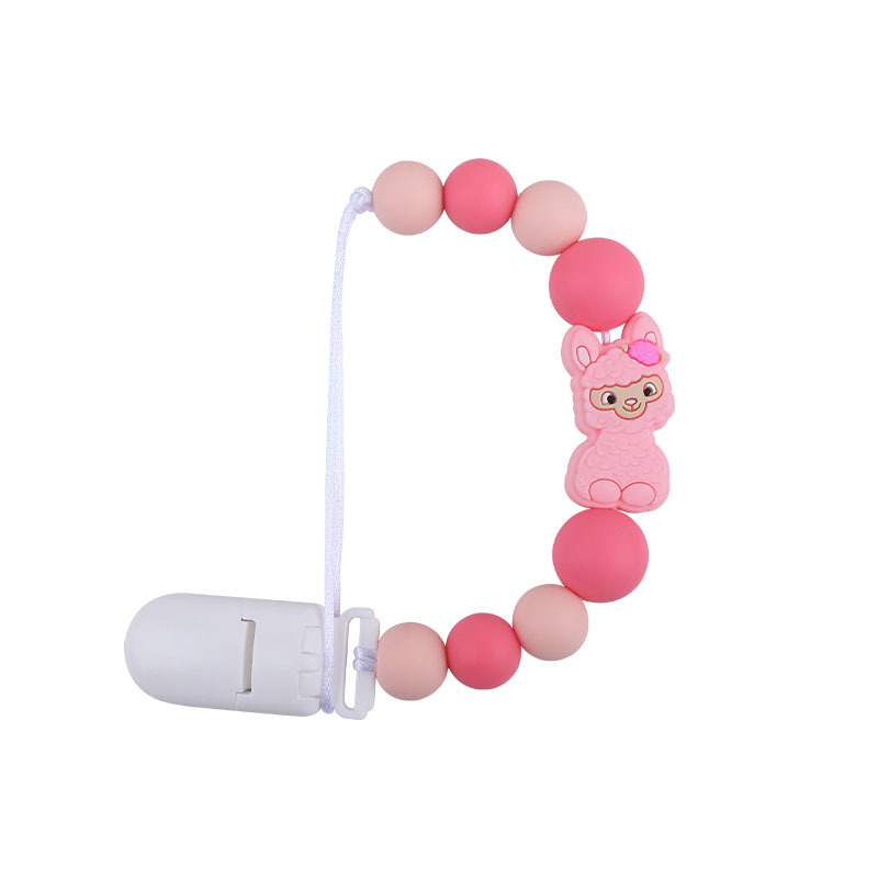 Nueva silicona mordedor palo pezón cuerda materna e infantil suministros Bebé chupete silicona oveja pezón cadena anti-caída